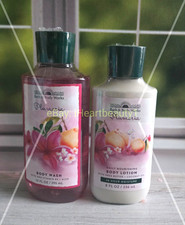 bath and body works plumeria shower gel and body lotion