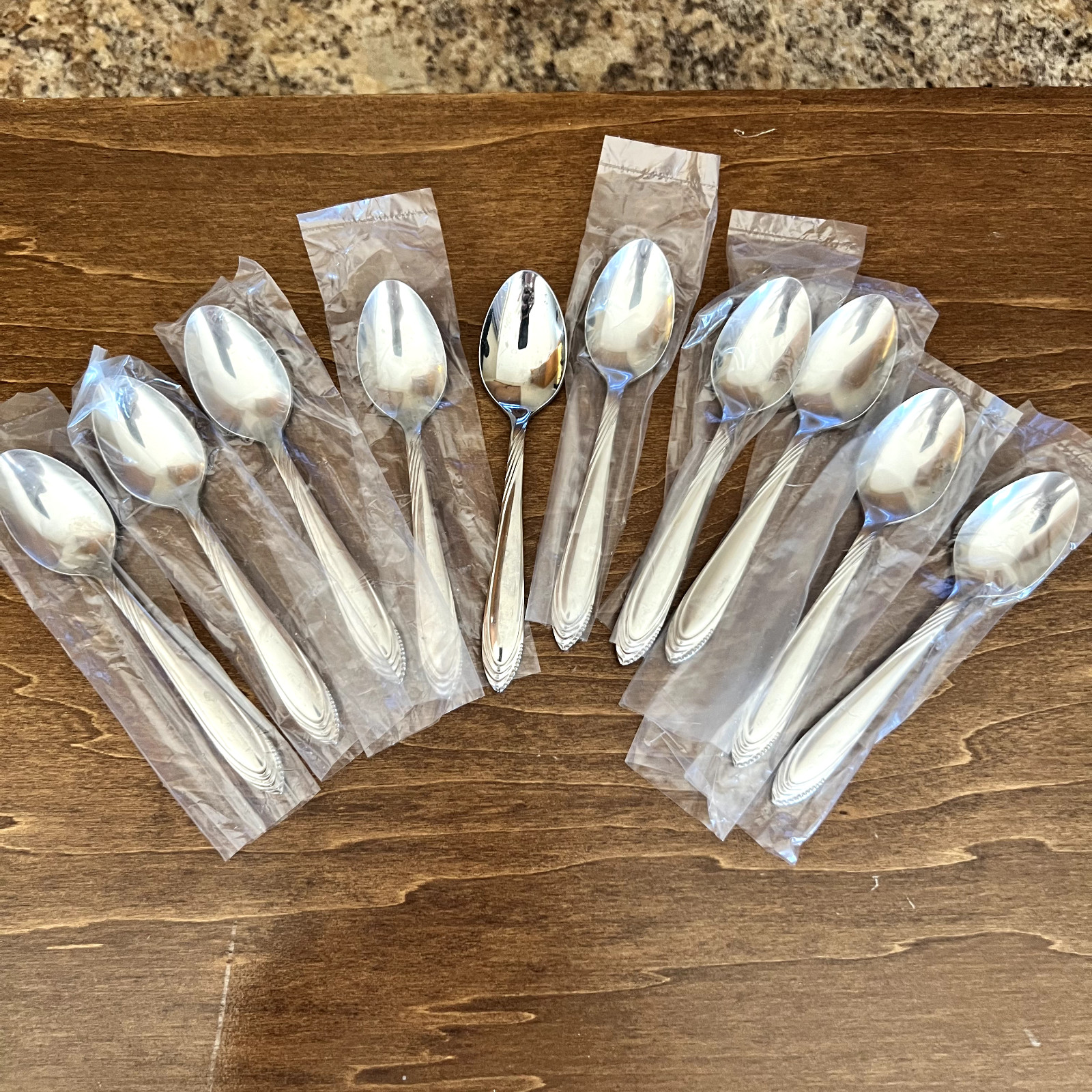 Nakazato Stainless Flatware Set 87 Pc Japan Dotted Swirl 6 Place Setting Serving