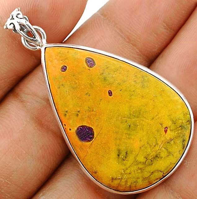 Natural Atlantisite 925 Solid Genuine Sterling Silver Pendant Jewelry @16-8