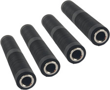 1/4 Inch TRS/TS Female to Female Coupler, 6.35mm Jack Stereo Adapter Joiner, Gen