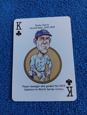 Bucky Harris Card Washington Nationals Hero Decks Playing Card Baseball Card