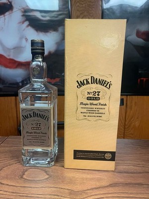 2019 DISCONTINUED JACK DANIELS EMPTY GOLD NO 27 750ML MAPLE WOOD FINISH WITH BOX