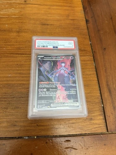 2025 POKEMON DRI EN-DESTINED RIVALS #231 TEAM ROCKET'S MEWTWO EX PSA 9