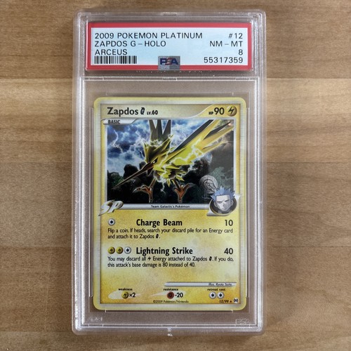 PSA 8 Zapdos G LV.60 12 Arceus Holo Pokemon 2009 Platinum