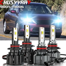 For Honda Accord 2003-2007 LED Headlight Bulbs White High/Low Beam 9005 9006 Kit