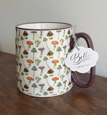 10 Strawberry Street 14 Oz. Bella “MUSHROOMS” Mug - NWT