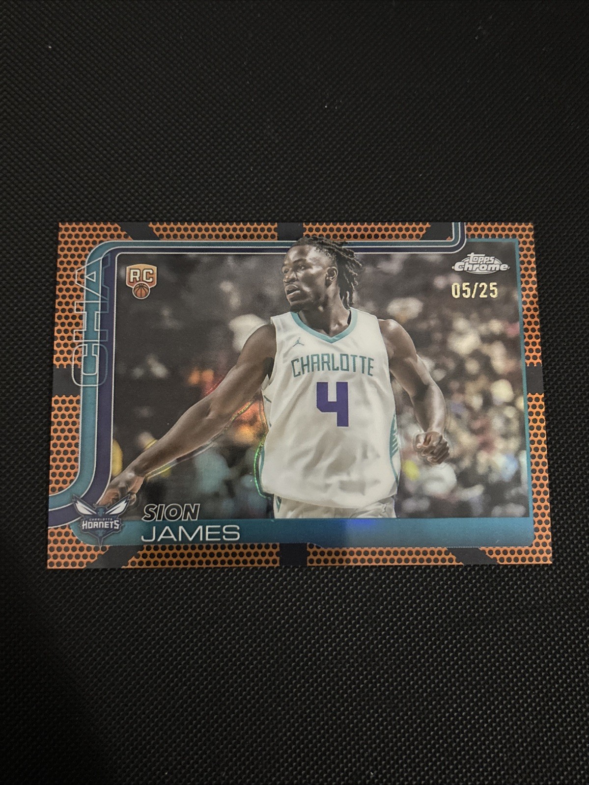 2025-26 Topps Chrome Sion James (RC) #283 Orange Basketball /25
