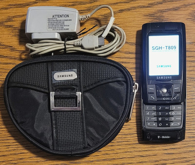 Samsung SGH-T809 - Black ( T-Mobile ) Super Rare GSM Slider Phone - Bundled