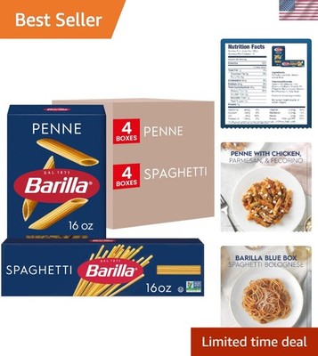 Family-Size 16 oz Penne & Spaghetti Variety Pack - Ideal for Delicious Dishes