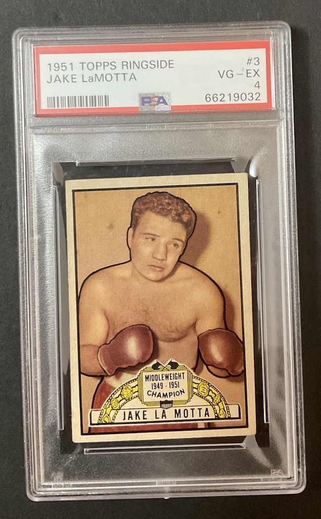 1951 Topps Ringside Boxing #3 Jake La Motta - Raging Bull PSA 4 - CENTERED!!!