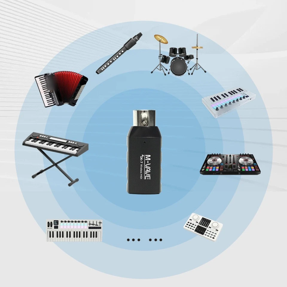 Für MVAVE SK7 Wireless für Midi Adapter Automatic Pairing 2 4GHz mit USB Kabel