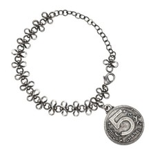 Chanel Mademoiselle Coin Bracelet Women Silver One Size