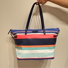 Kate Spade Laurel Way Striped Beach Tote Shoulder Baby Diaper Bag Multicolor