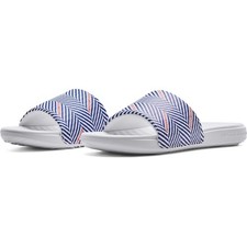 Under Armour 3024434 Men's UA Ansa Graphic Fix Slides, Royal/White, Size 9