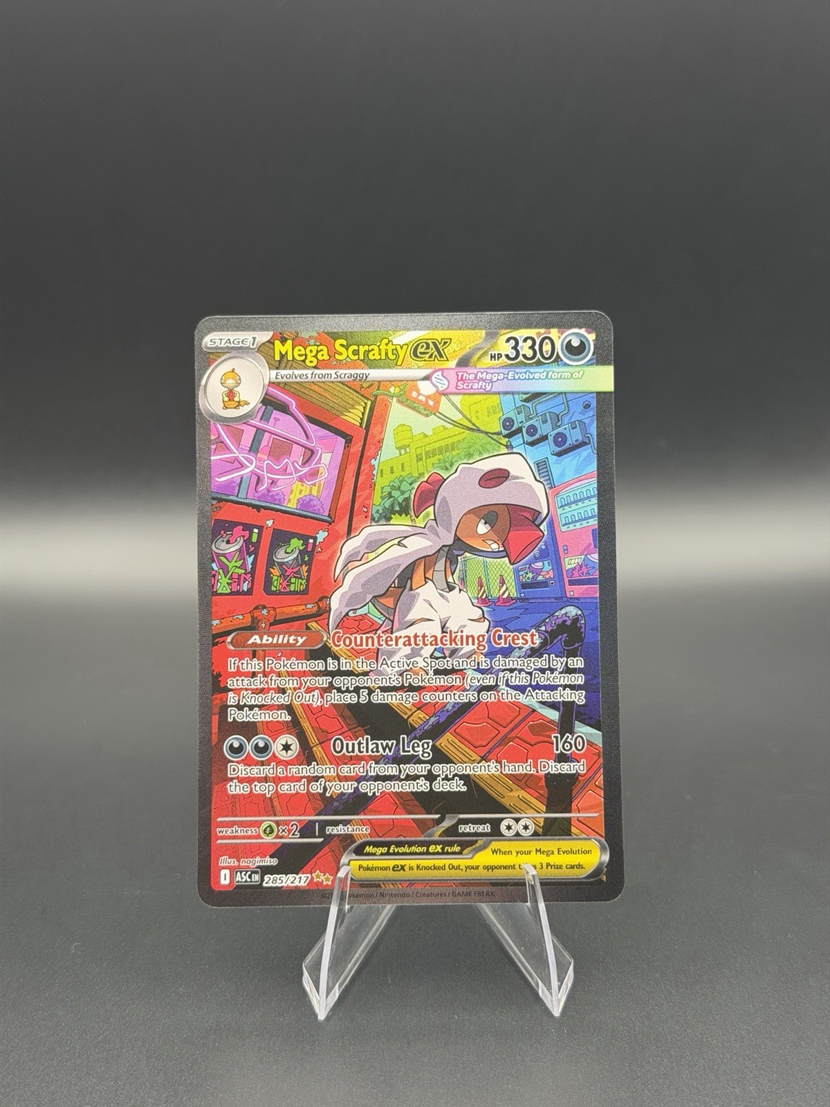 Mega Scrafty EX SIR 285/217 Ascended Heroes