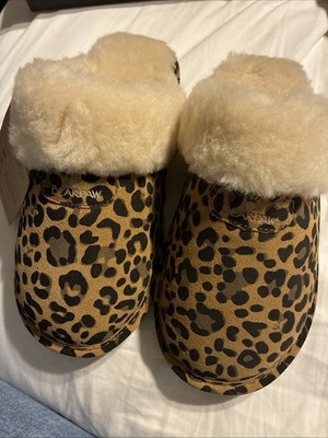 Bearpaw Ladies Mule Leopard Slip In Size 10