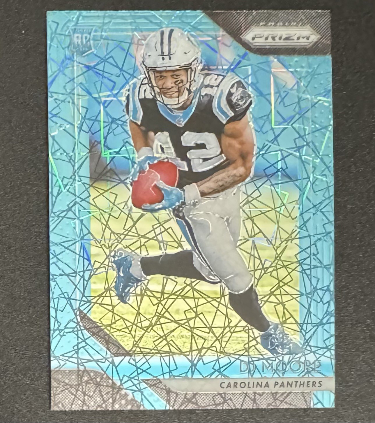 DJ Moore 2018 Panini Prizm ROOKIE Blue Lazer #207 - Carolina Panthers 