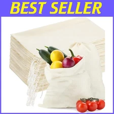 Canvas Linen Bags for Food Storage - Pack of 50