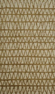 Ivory All-Over Moroccan Area Rug 5x8 Sophisticated Stylish Triangle Motif Carpet