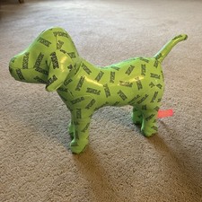 Victoria Secret Pink Large Spell Out Vinyl Dog Lime Green Collectible