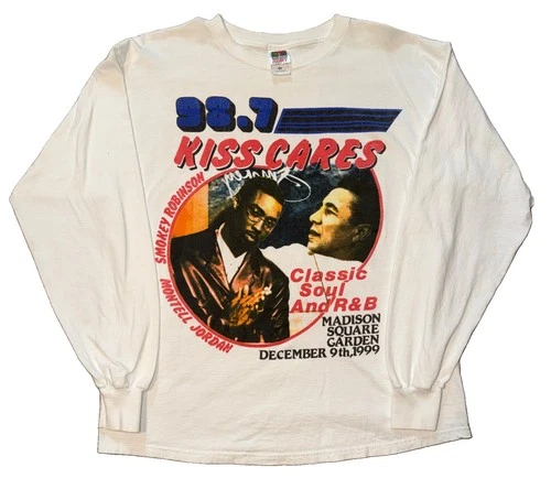 Madison Square Garden 98.7 Kiss Cares R&B Conce 1990s vintage concert t-shirt, vintage, single stitch, B+ condition