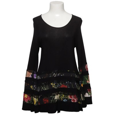Desigual, Tunika, Größe: S, Schwarz/Mehrfarbig, Blumen, Damen #owc