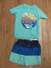 Jumping Beans Size 4T Boys Swim Shirt Trunks Set Blue