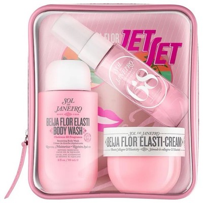 Sol De Janeiro BEIJA FLOR 3pc Jet Set Body Wash, Elasti Cream, Perfume Mist NEW