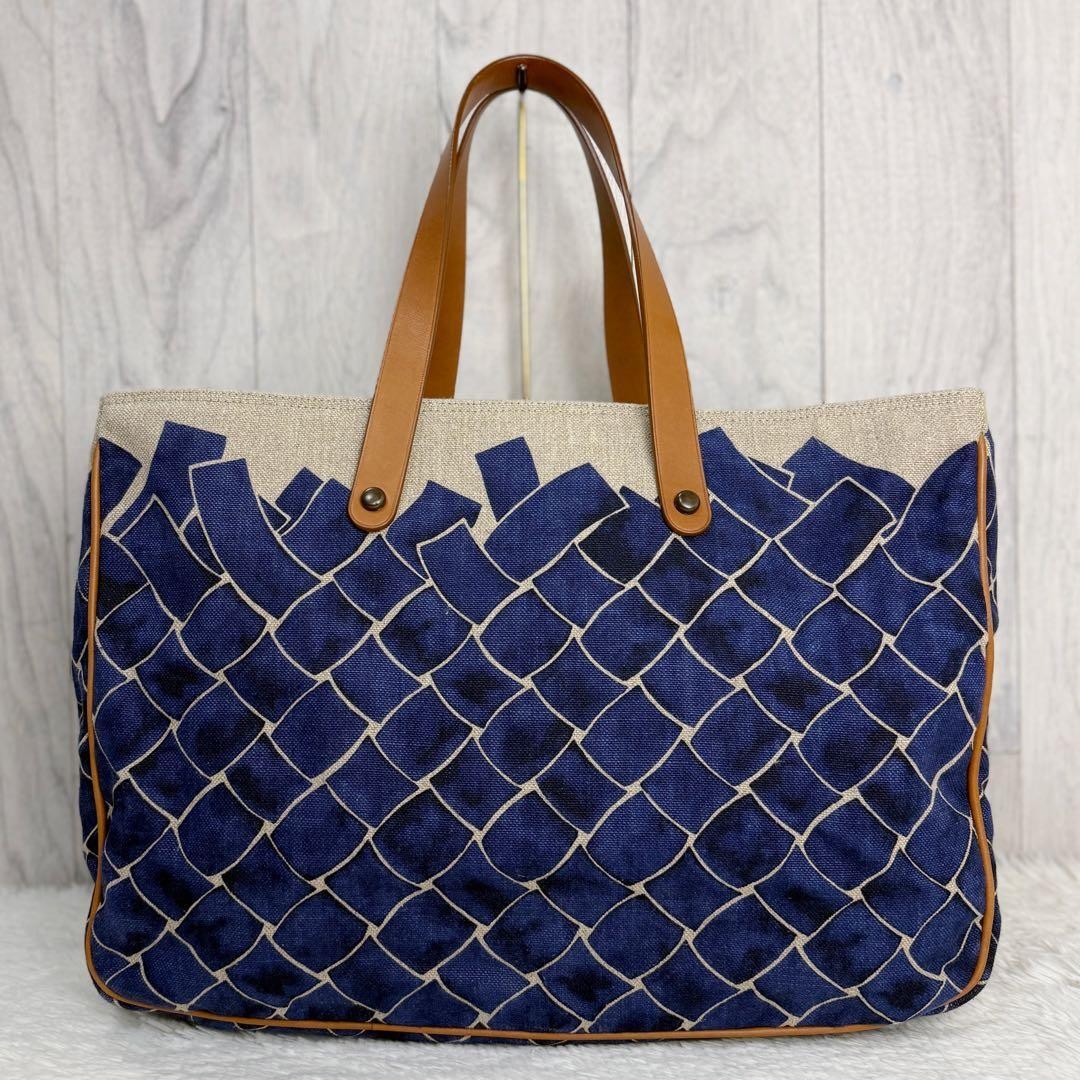 Bottega Veneta Maxi Intrecciato Cassette Canvas Tote Bag A4 size