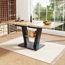 Extendable Dining Table 118-157x70x75cm with Ajustable Tabletop Kitchen Table