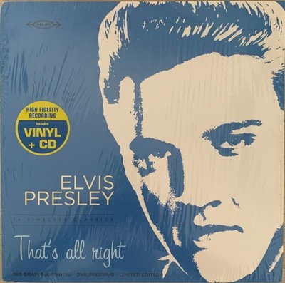ELVIS THAT'S ALL RIGHT LTD EDITION 180G BLUE VINYL LP & CD 2017 SEALED NOT FTD