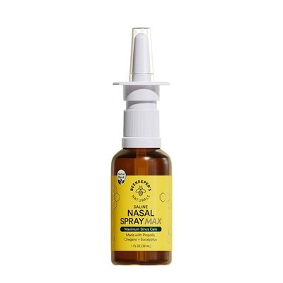 Propolis Nasal Rinse Spray Max, for Adults w/Eucalyptus, Oregano & Saline, Cl...