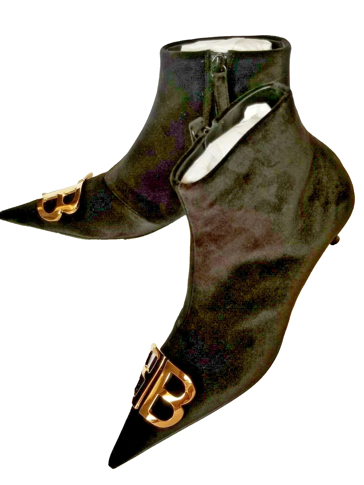 Balenciaga — New Authentic Balenciaga BB Logo Velvet Knife Bootie 40 MM Black $1290 38.5/8.5