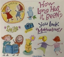 FRIENDS Jumbo Stickers(9pc)David Walker•Smile•Girlfriend•Camera •Year Book•Bird•