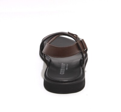 GoodMan 03b Brown Leather Slingback Slides Buckle Men  display picture 2
