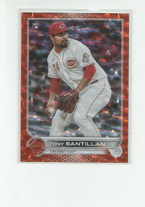 2022 TOPPS ORANGE FOILBOARD #111 TONY SANTILLAN 219/299