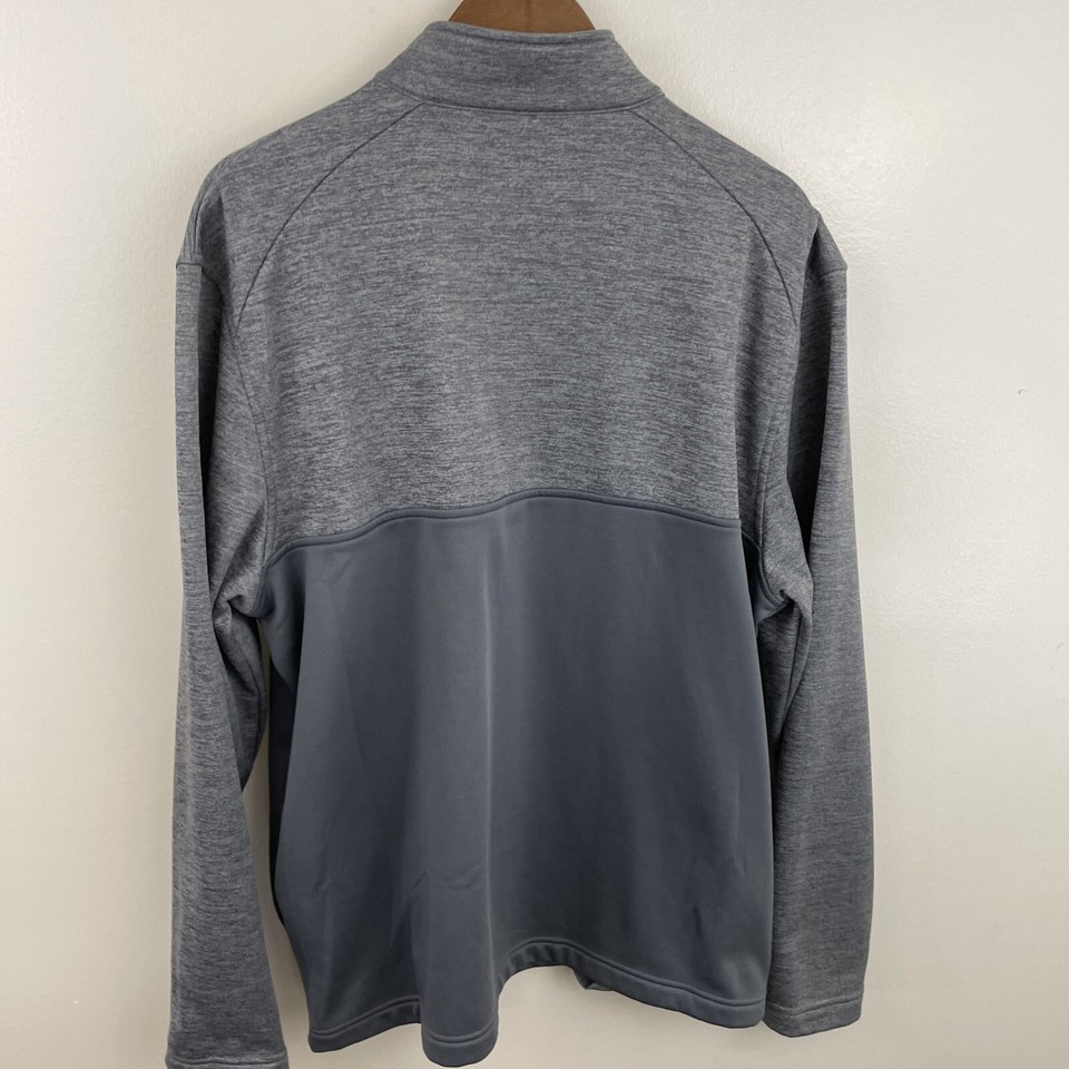 Callaway Golf Sweater Mens XL. Xtra Large Gray 1/4 Zip Long Sleeve Side