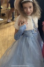 cinderella dress costume with boa, size 4, used