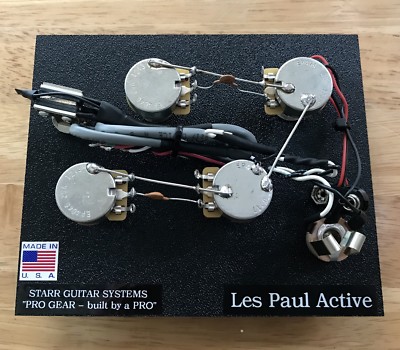 Gibson Les Paul ACTIVE PICKUPS (EMG) Wiring Harness NEW! | eBay