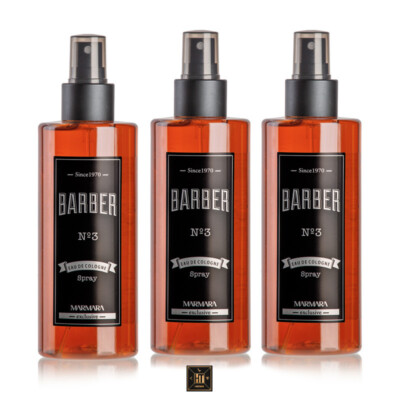 3x Barber Marmara EAU DE COLOGNE Spray Nr 3 250 ml Spar Aktion