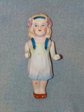 Adorable 5"  All Bisque Doll W/Moving Arms Marked Nippon