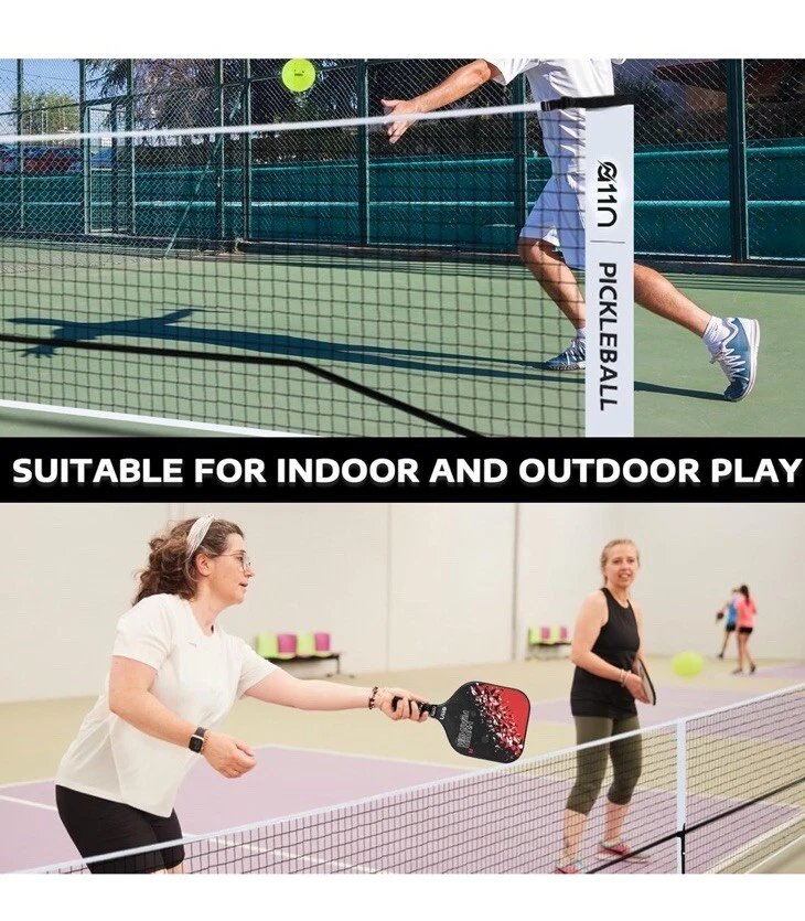 Pickleball Portable Net System A11N 22ft Regulation Size, White/Black Pickleball Portable Net System A11N 22ft Regulation Size, White/Black