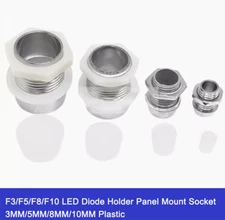 F3/F5/F8/F10 LED Diode Holder Panel Mount Socket 3MM/5MM/8MM/10MM Plastic