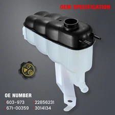 Coolant Reservoir Tank w/ Cap For Chevy Silverado 1500 GMC Sierra 1500 Cadillac