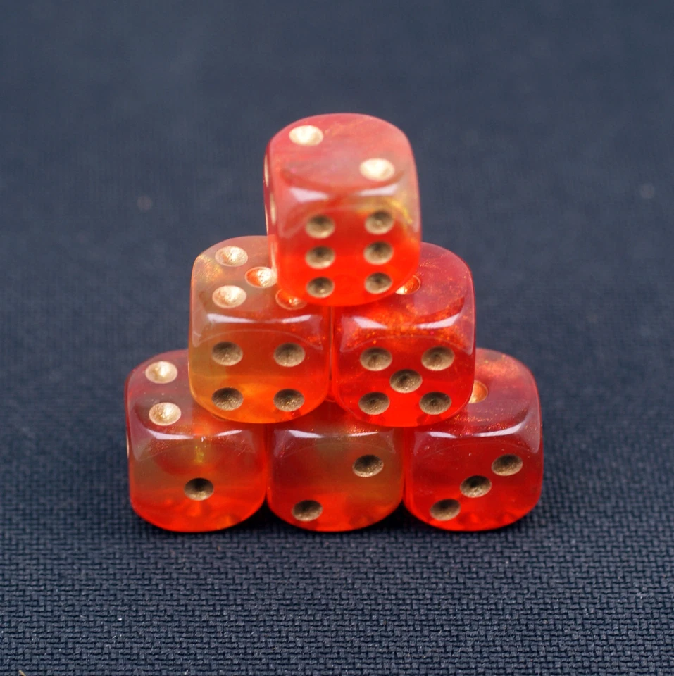 5 bis 50 Würfel W6 16 mm Cosmoo Sonnenstaub m/gold Würfelzeit Spielwürfel Spass