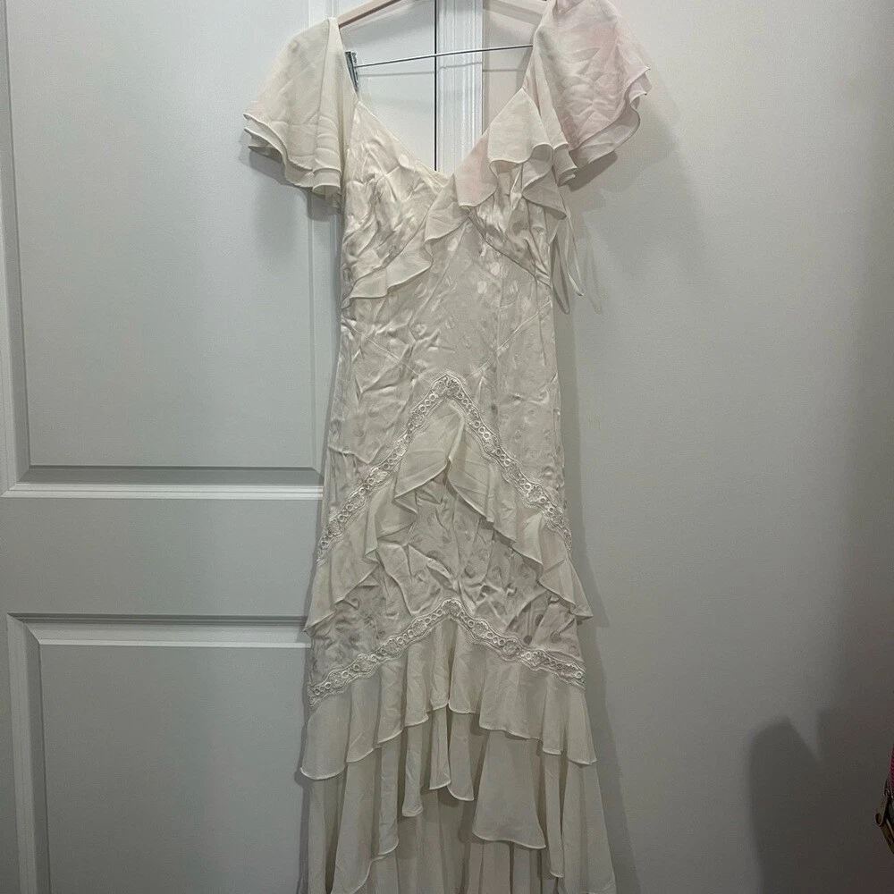 Three floor cheap white dress