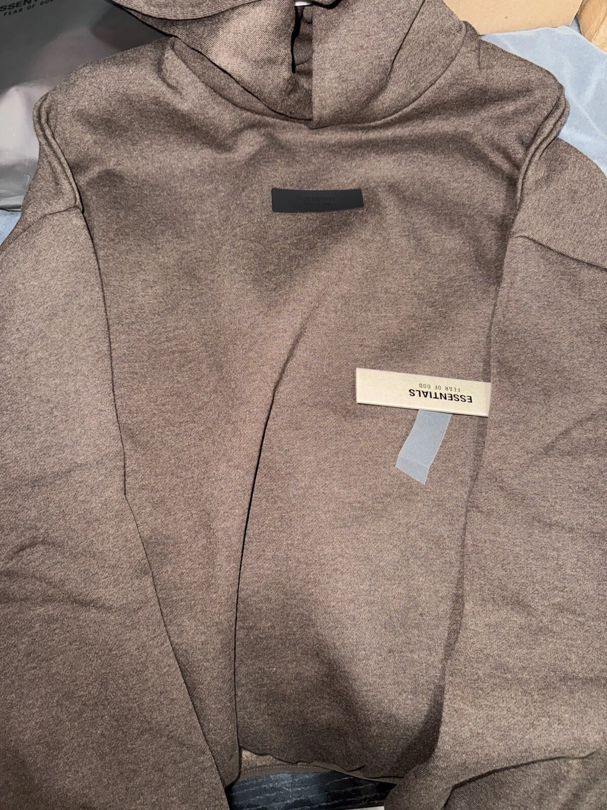 Felpa con cappuccio Essentials Fear Of God Taglia S Legno di erica