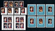 [98582] Sao Tome & P. 1977 Christmas Art Rubens Perf. + Imperf. Sheets RARE MNH