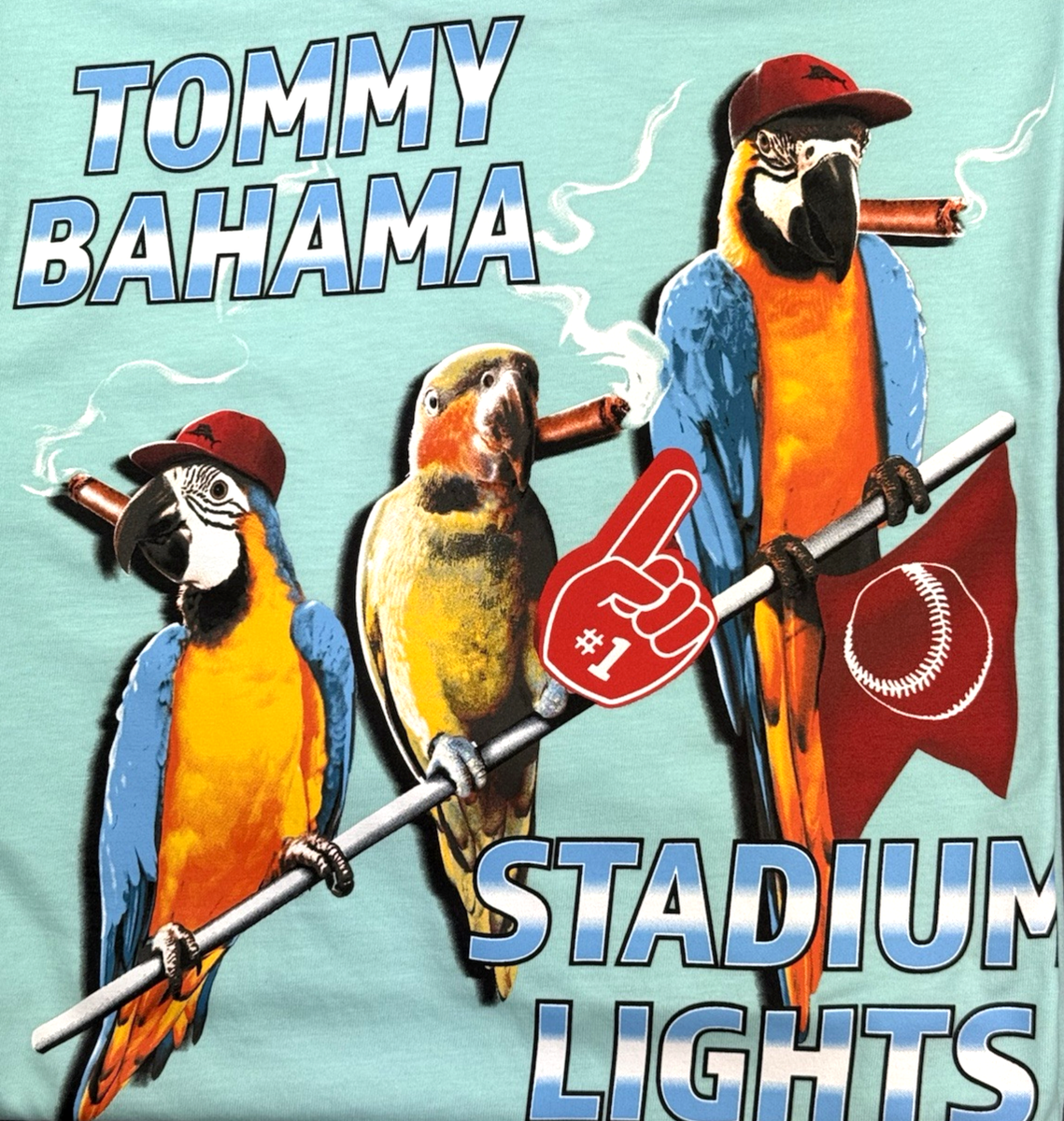 Tommy Bahama Men's Graphic T / Blue Swell-Pocket / STADIUM LIGHTS