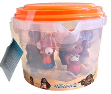 BNWT Disney Moana 2 Bath Toy Set with Moana, Maui, Pua, Hei hei  Simea Up to 5"